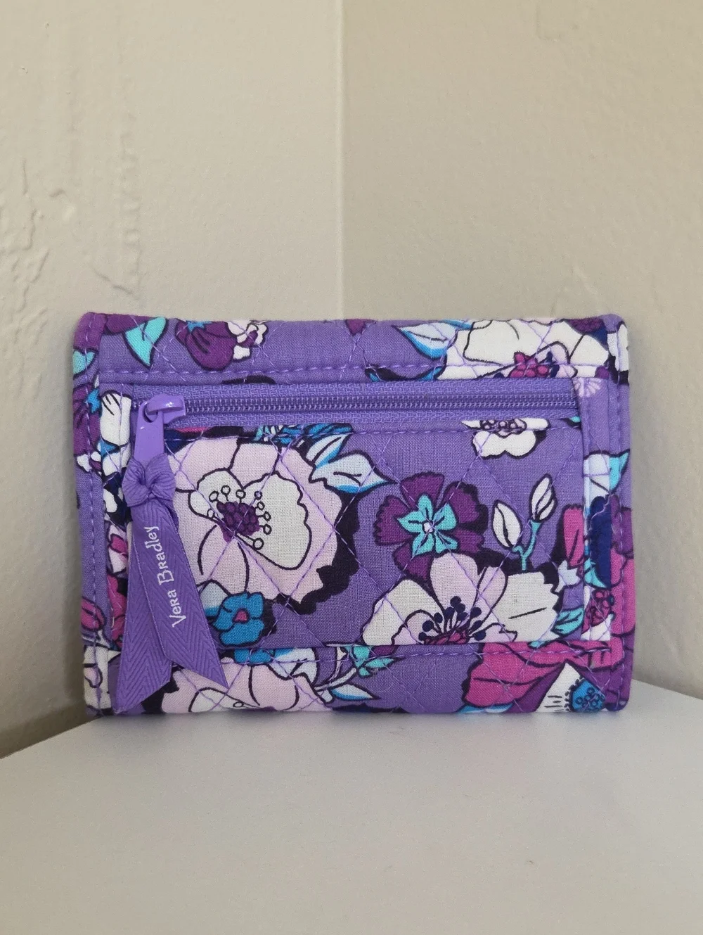 Vera Bradley Purple Floral Quilted Wallet